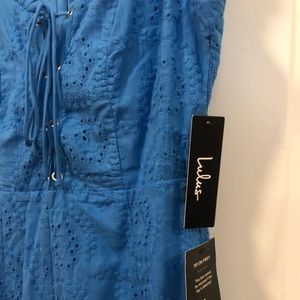 Lulu’s lace-up eyelet jumpsuit